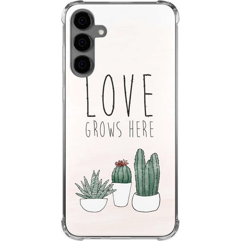 Love Grows Here Galaxy S24 Plus Clear Case